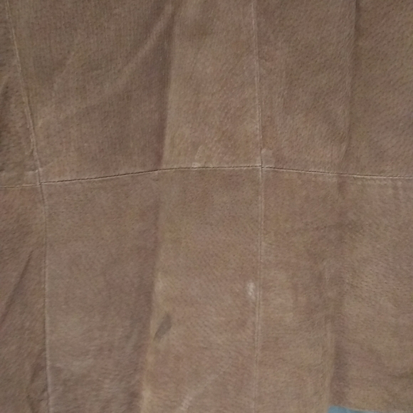 JLC New York Woman Skirt Suit 💯% Suede Leather Rust Cropped Sz- S/ 40" - Picture 13 of 14